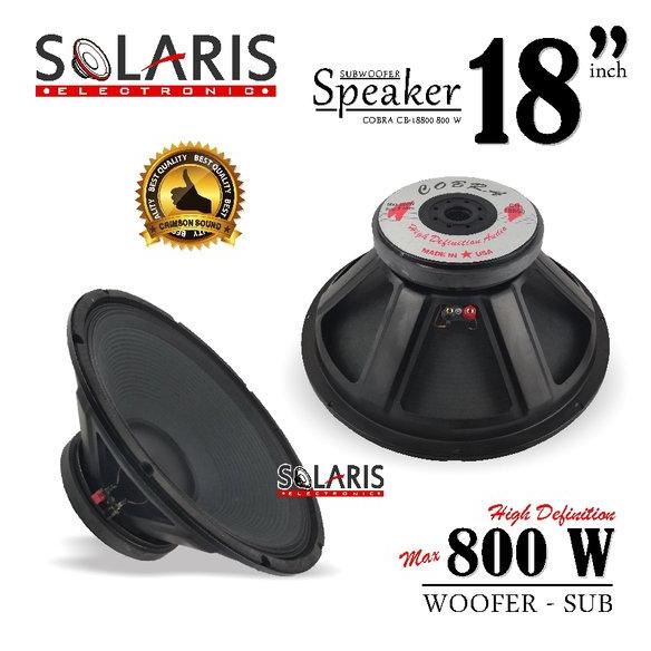 HARGA DISKON SPEAKER WOOFER 18 INCH 800 Watt COBRA CB-18800