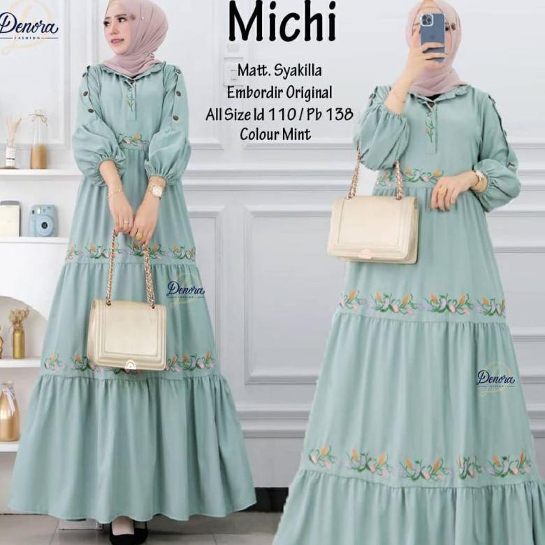 Terbaik Mumu - Michi Maxy  Gamis Dress Shakila  Premium Jumbo Terlaris  By Grosir Solo