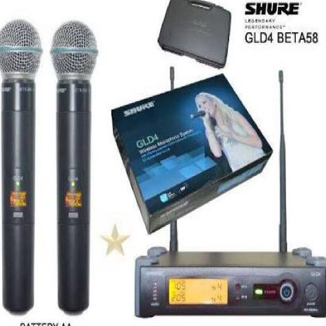 Murah  Mic wireless shure GLD 4 BETA 58 (Handheld ) Pro