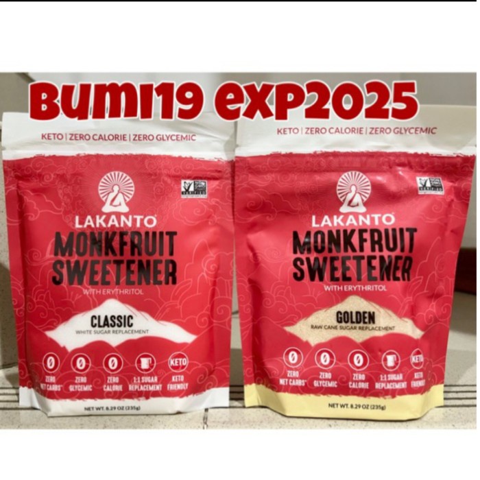 

Lakanto Monkfruit Sweetener -235gram-Golden- Gula Keto