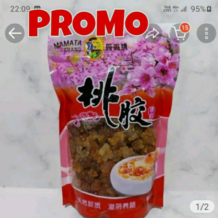 

Peach gum mamata brand 500gr/tao jiao bersih