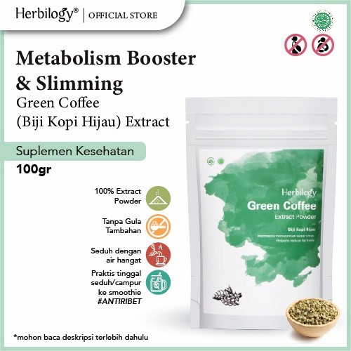 

Herbilogy Green Coffee Extract Powder 100g - metabolism booster