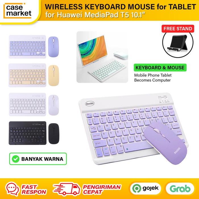 Huawei MediaPad T5 10.1 inch 2018 Wireless Keyboard Mouse Tablet Stand