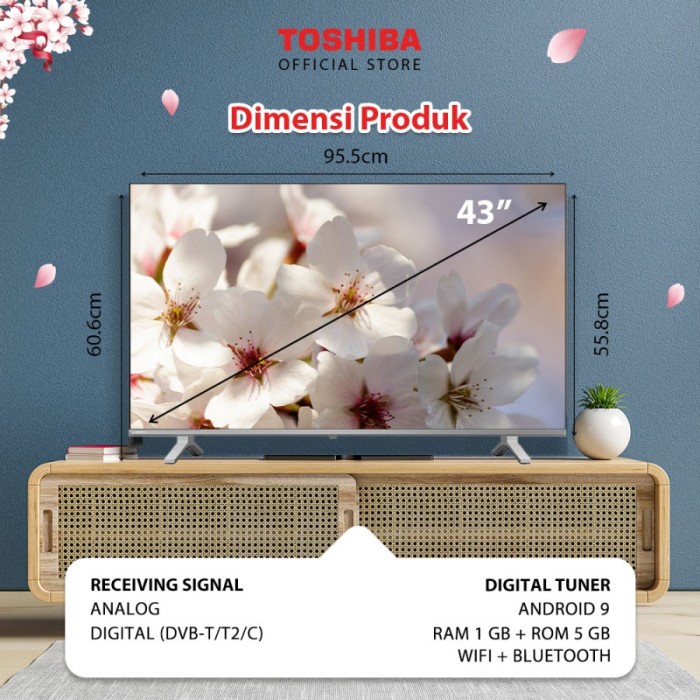 Android Tv Smart Tv Toshiba 43V35Kp 43 Inch - Garansi Resmi