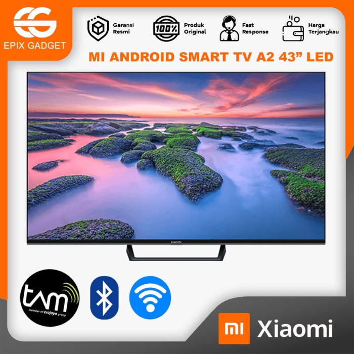 Mi Android Smart Tv A2 43" 4K Dvb Digital Tv 43" Garansi Resmi