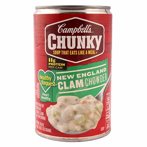 

CAMPBELL'S CHUNKY HEALTHY REQUEST NEW ENGLAND CLAM CHOWDER SOUP 533GR