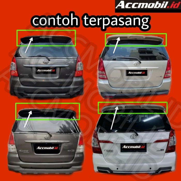 Spoiler Kijang Innova Plastic Dengan Lampu Terbaik