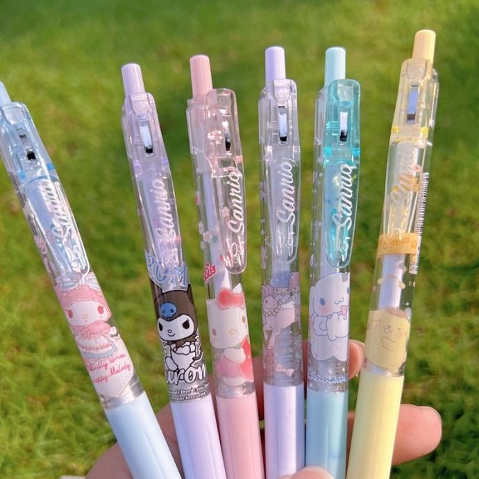 

TERLARIS 6 Pcs Pen / Pulpen Gel 0.5mm Motif Sanrio Alat Tulis Sekolah/Kantor DSO