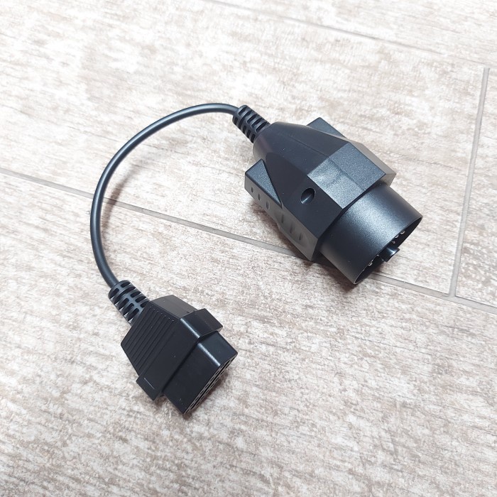 kabel socket adaptor scanner BMW OBD2 16 pin ke OBD bulat 20 pin.