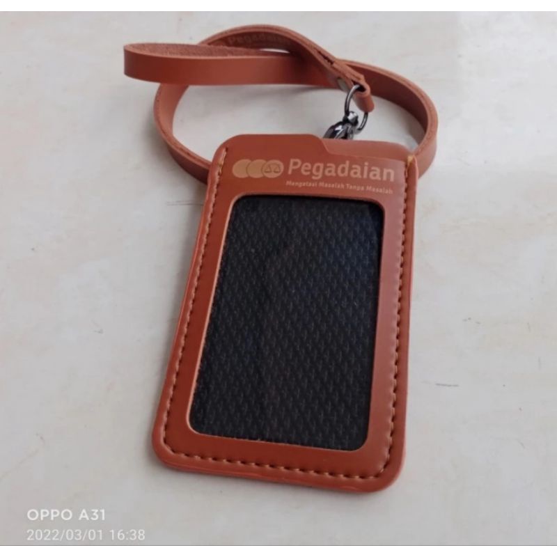 

HOLDER KALUNG ID CARD LOGO PEGADAIAN COKLAT BEST QUALITY PREMIUM