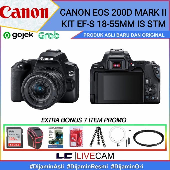 SALE CANON EOS 200D MARK II KIT 18-55MM / KAMERA CANON 200D II KIT 18-55