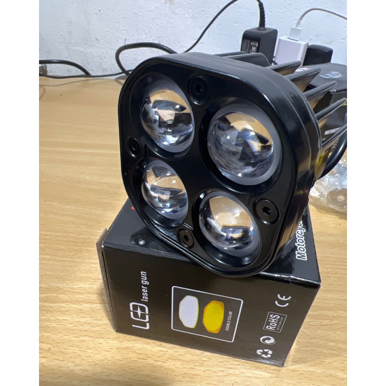 Terlaku. FUb LAMPU TEMBAK KABUT LASER GUN L4Z NEWPKUNING/PUTIHLENSA SUPER TERANG ⁑ (Grosir)