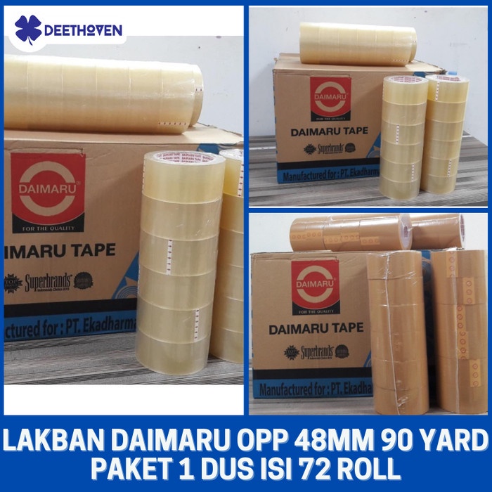 

[Paket 1 Dus Isi 72pcs] Daimaru OPP Lakban 48 mm x 90 Yard