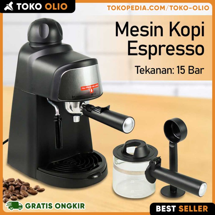Mesin Pembuat Kopi Espresso Otomatis Cappucino Coffee Machine 15 Bar