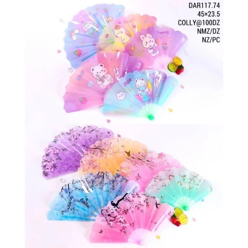 KIPAS PLASTIK/KIPAS TANGAN/KIPAS LIPAT/KIPAS FANCY (ISI 12pcs)