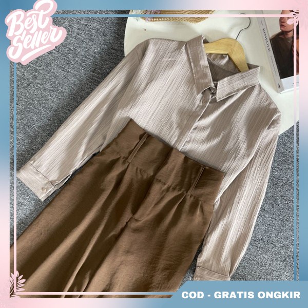 Oneset Korea Style Setelan Wanita Murah One Set Dewasa Premium Setelsn Import Kekinian Baju Swtelan 