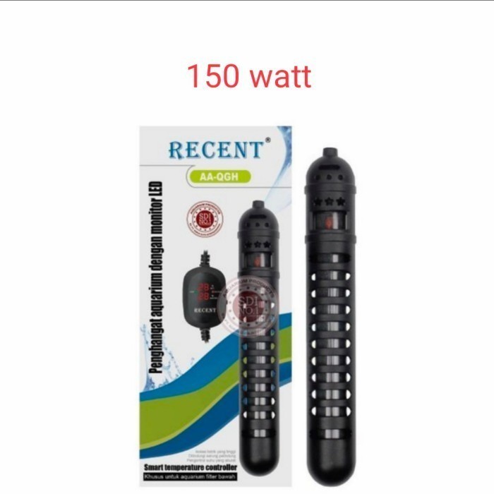 Aquarium Kolam Ikan Smart Heater Recent Qgh Auto 150 Watt