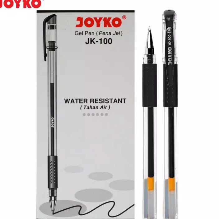 

ZMDQ1587 [PROMO SALE!!!] (12pc) Gel Pen Pulpen Pena Joyko JK-100 Black 0.5 mm/pen Joyko