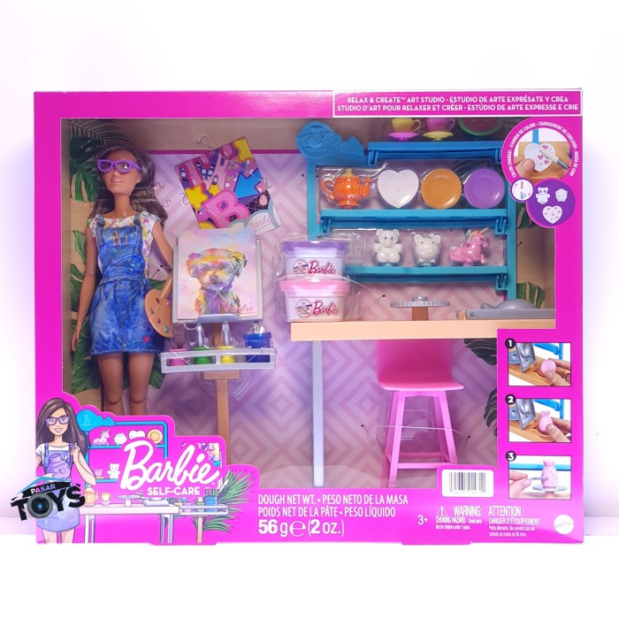 Terlaris Barbie Relax & Create Art Studio With Barbie Doll Playset