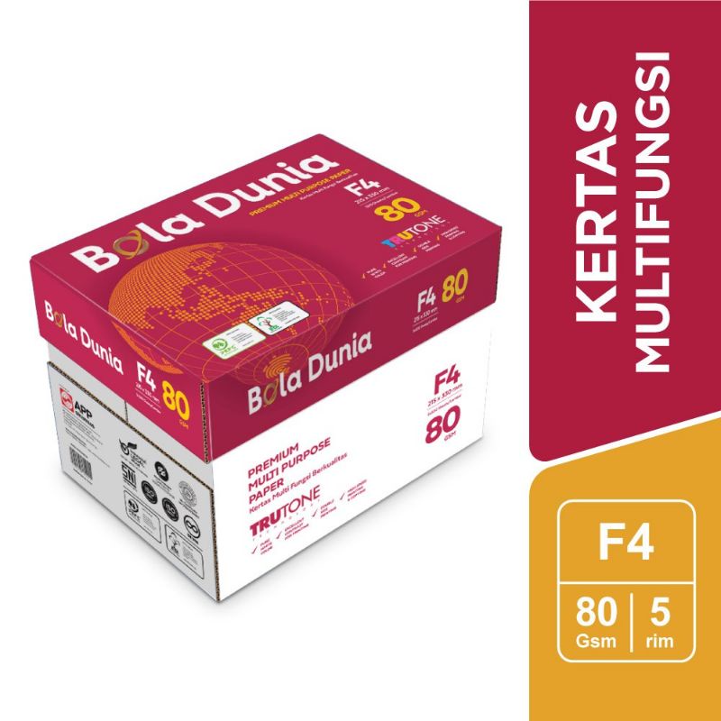 

Kertas HVS F4 Folio 80 Gram Bola Dunia Perdus