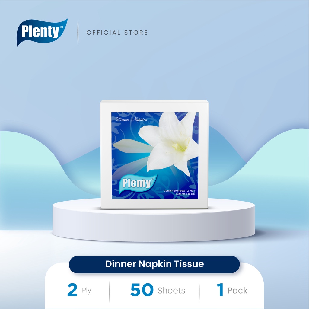 Plenty Dinner Napkin Tissue Blue