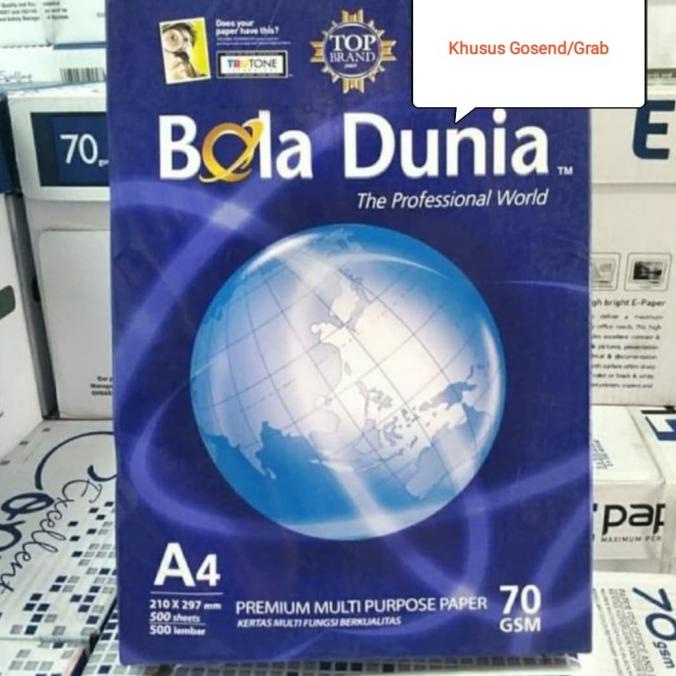

$$$$] Kertas A4 70 Gram Bola Dunia
