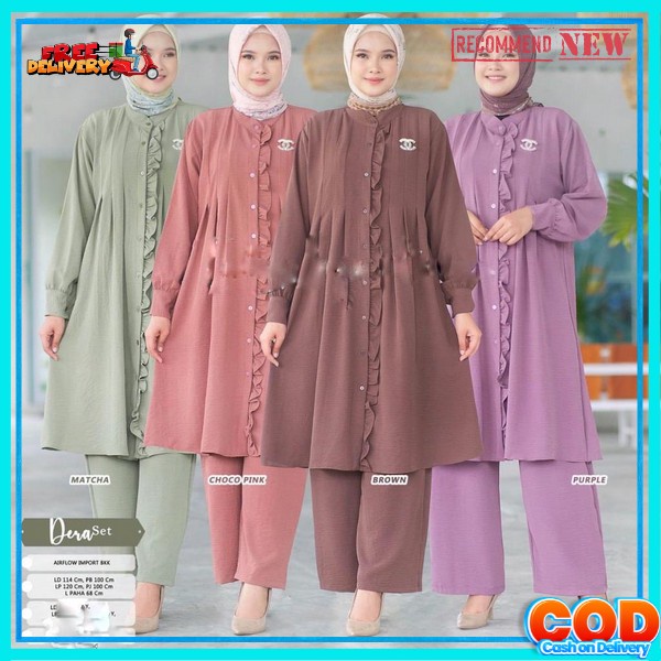 Stlan Wanita Kekinian Satu Set Baju Wanita One Set Baju Dan Celana Outfit Setelan Baju Terbaru 2023 