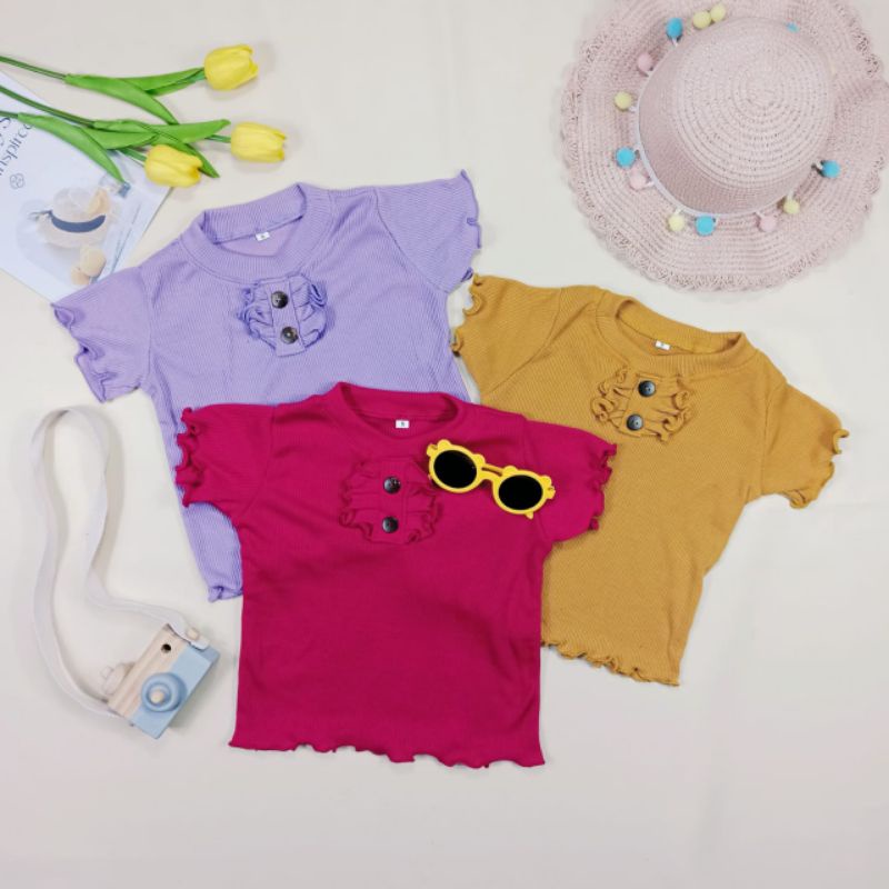 KAOS ANAK CEWE/RIB RAJUT KNIT/IMPORT MURAH
