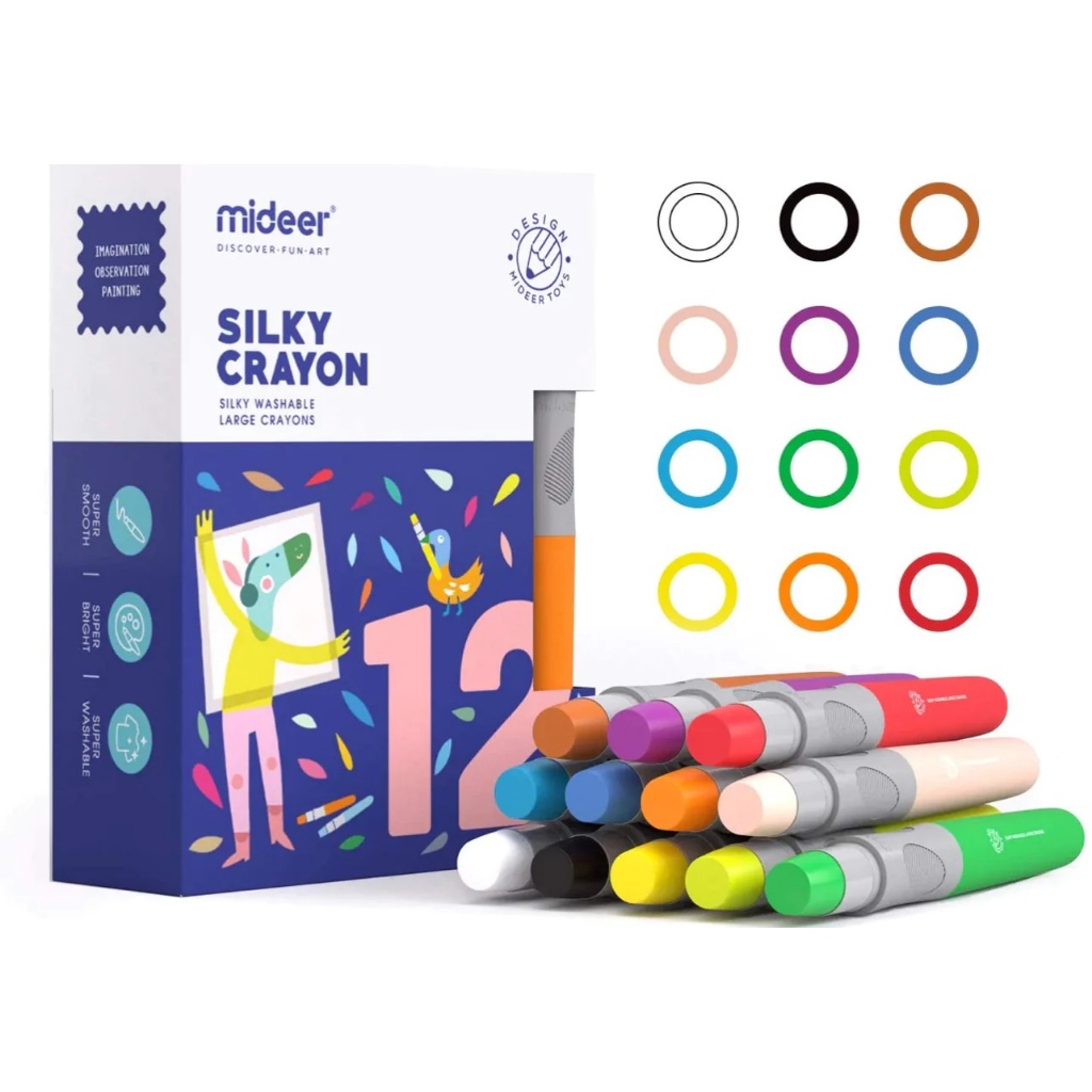 

Deer Washable Silky Crayon - Tidak - Aman Buat Kulit - Gampang Di Cuci 6/12/24/36