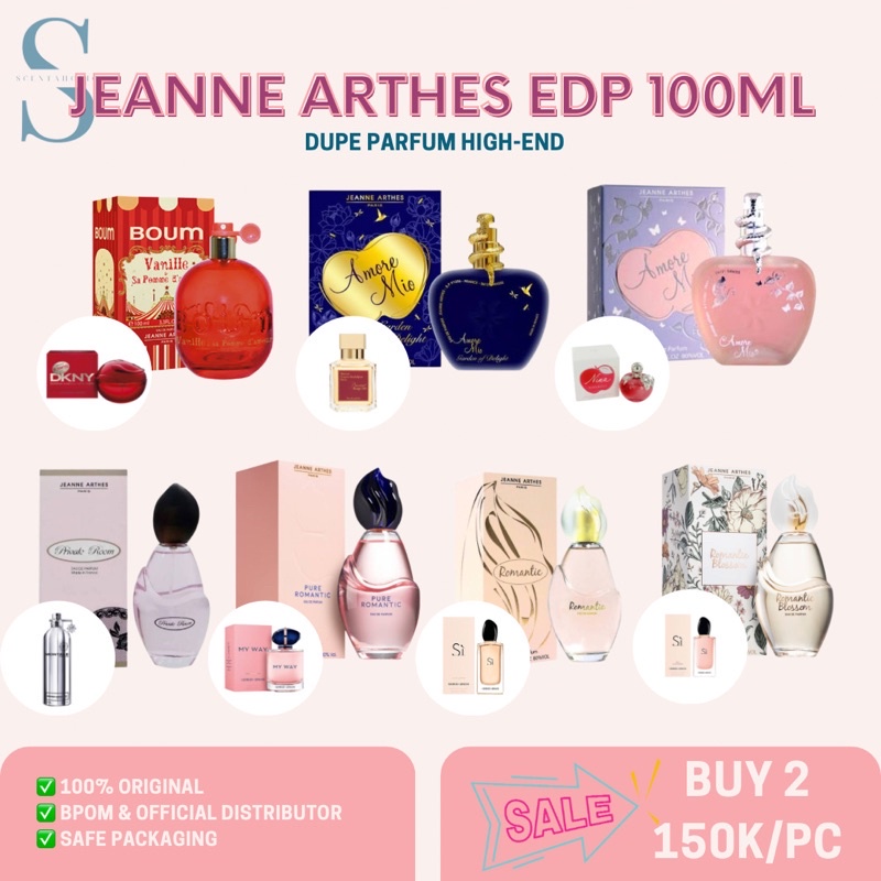[SALE&amp;ORI] Jeanne Arthes EDP 100ml Parfum Wanita - amore mio garden of delight pure romantic