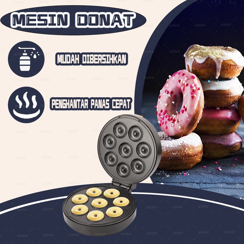 Donut Maker / Cetakan Donat Listrik / Cetakan Donut Praktis Anti Lengket / Pembuat Donat 8 Lubang