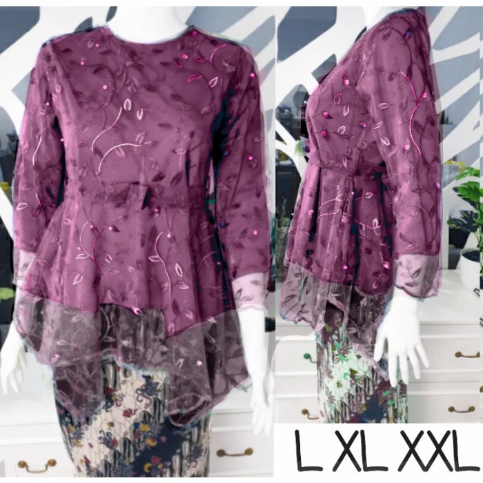 atasan kebaya/kebaya modern/Kebaya/baju kebaya/kebaya tile brokat/
