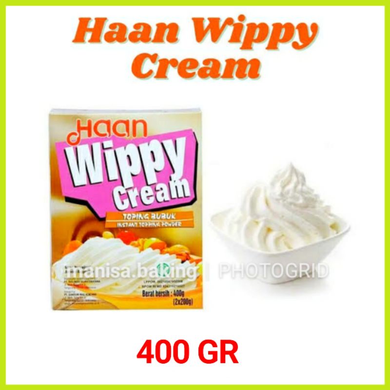 

Haan Wippy Cream 400 Gr Topping Instant Lle Crepes Whipping Cream Whip Krim Bubuk