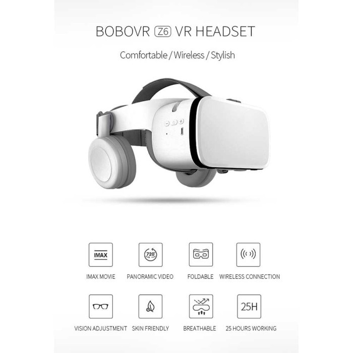 Terlaris Virtual Reality Bobo Z5 Vr Box Helmet 3D 360 Glasses Headphone Bobovr
