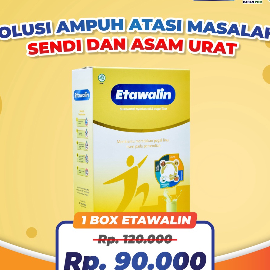 

JGRM3419 Terlaku... Etawalin Susu Etawa Herbal Nyeri Sendi Official 1 Box