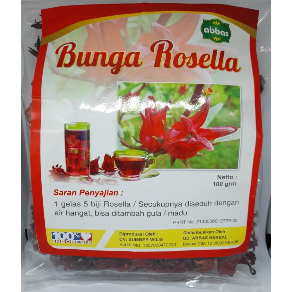 

➡✷ Teh Seduh Bunga Rosella MERAH Rosela MERAH 100 gram Diskon