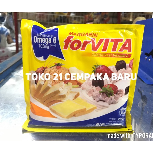 

➫✬✵ Forvita Margarin 200 gram | For Vita Mentega Sachet 200 g 200gr Murah Promo Terkini