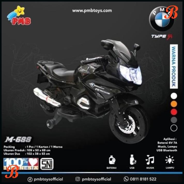 MOTORAN ANAK MOTOR MAINAN AKI ANAK MOTOR ANAK NINJA M - 688 [IDLS]