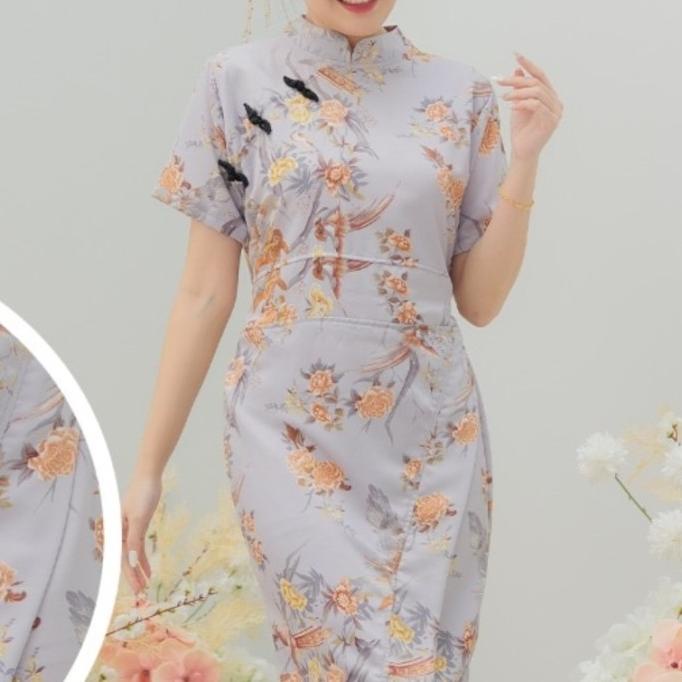 New Dress Cheongsam/Dress Imlek/Cheongsam Wanita/Baju Imlek/Amei/Sangjit Pengiriman Cepat