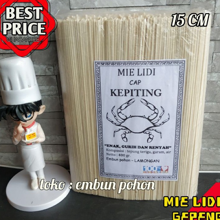 

RKVF5750 Dijamin Ori MIE LIDI MENTAH KURUS DAN GEPENG 1KG CAP KEPITING