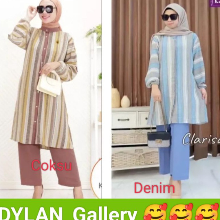 ✦JEON✦ Promo setelan jumbo Long Tunik / setelan cringkel Salur / setelan cringkel motif kombinasi sa