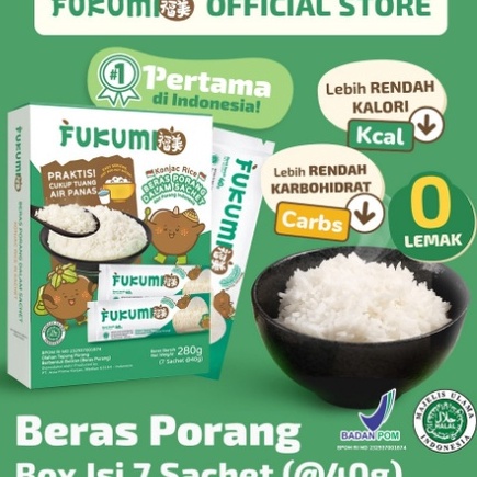 

QNWV0969 ✓ FUKUMI Beras Porang Box Sachet - Shirataki/Konjac Rice beras diet / beras rendah kalori