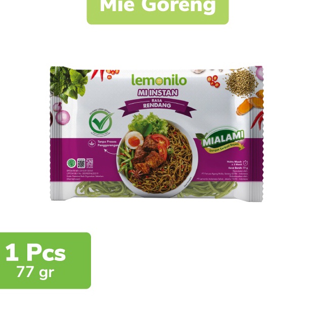 

Bestseller Lemonilo Mie Instan Goreng Rasa Rendang 77g
