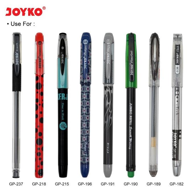 

Joyko Gel Pen Refill 0.5mm / Tinta Isi Ulang Pen Joyko JK-100 GPR-203