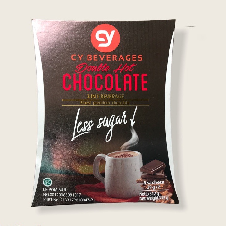 

Promo Cy Beverages Double Hot Chocolate Less Sugar 3 in 1 Big Sale