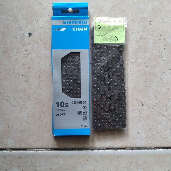 [New Ori] Rantai Sepeda 10 Speed/10Speed 116L Shimano Deore Cn-Hg54 Silver Berkualitas