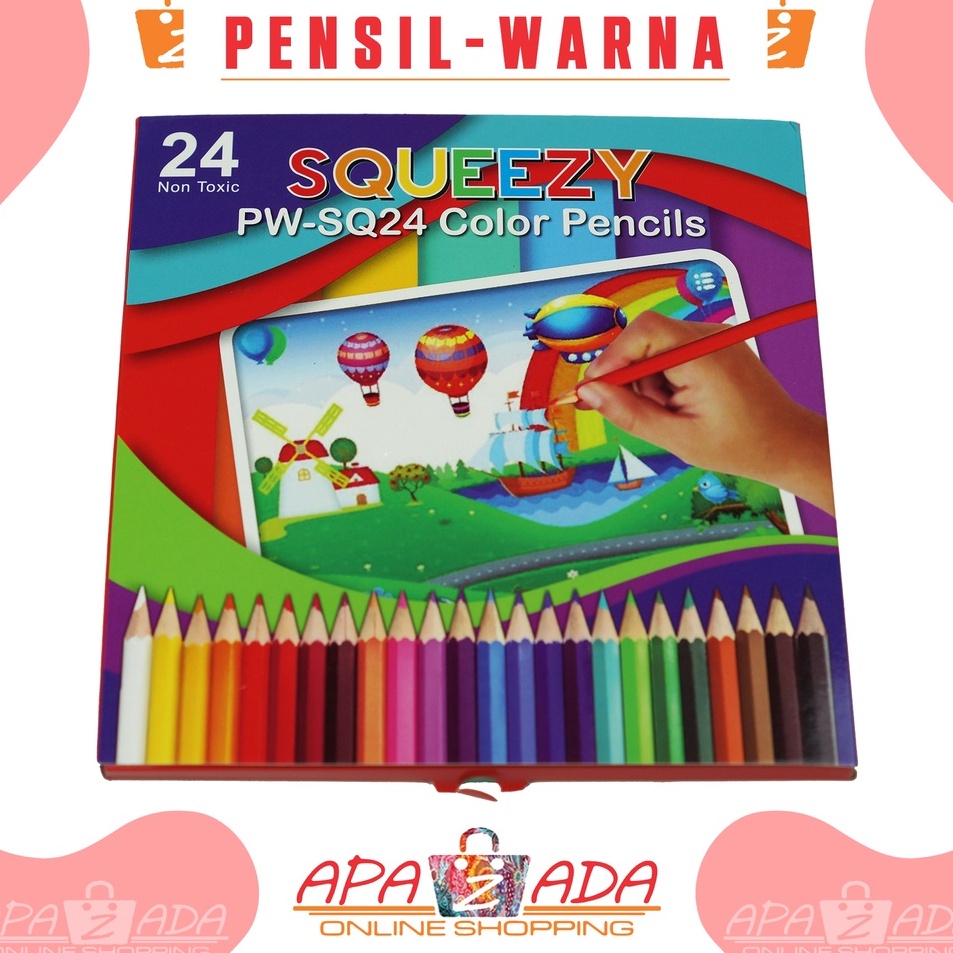 

Stok Banyak Apazada - Pensil Warna Panjang Non Toxic Murah / Color Pencils 24 Warna / Pensil Warna Anak / Pencil Colour Murah Berkualitas Bisa Cod