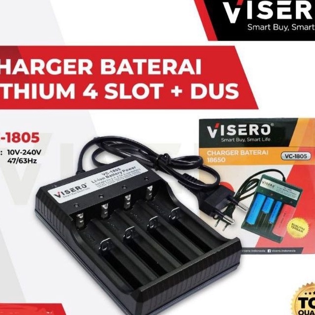 TLPL6531 TERBARU  alat cas CHARGER BATERAI 18650 3.7volt 2 slot 4 slot battery