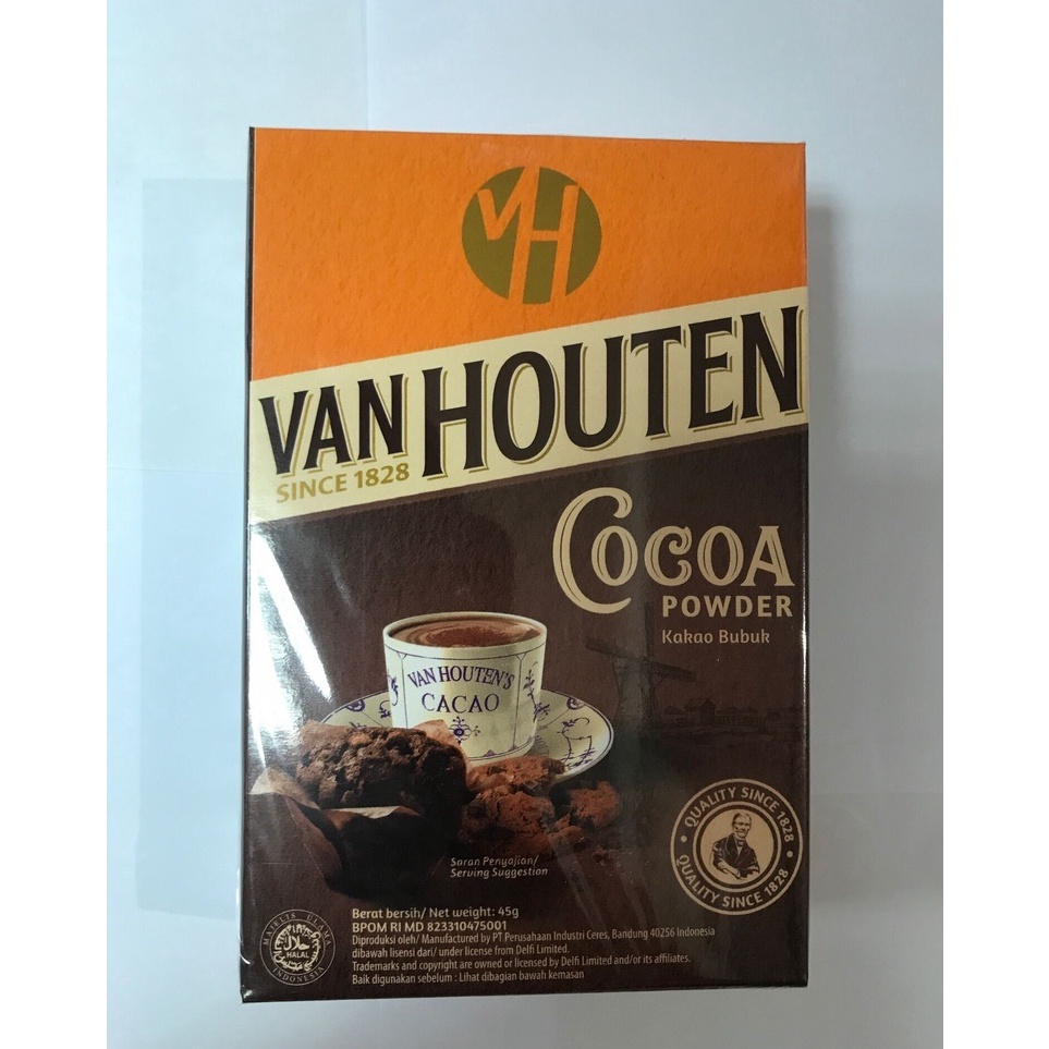 

➼➳✿✯ Cokelat Bubuk - Cocoa Powder Van Houten 45gram !! Terlaris