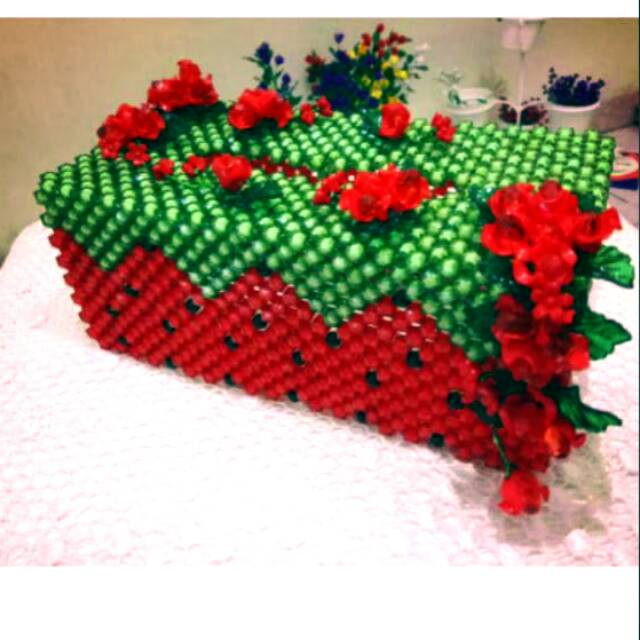 Kotak Tisu Manik Manik Acrilik C + Tisu Paseo